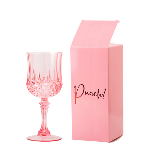 Light Pink Acrylic Wine Goblet