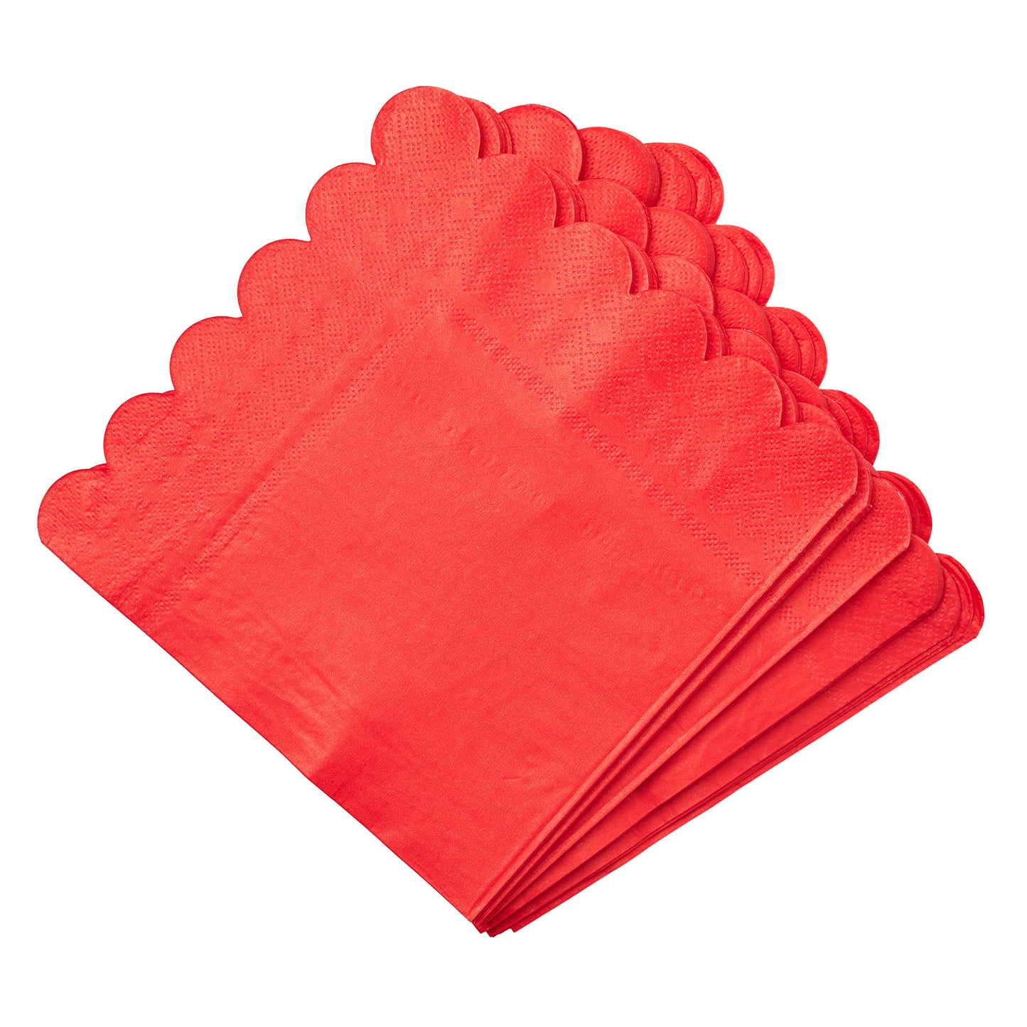Red Scalloped Napkins